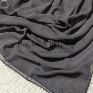 Chiffon Georgette_ Black