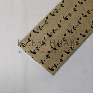 Viscose Lawn_Block Print Beige Hijab